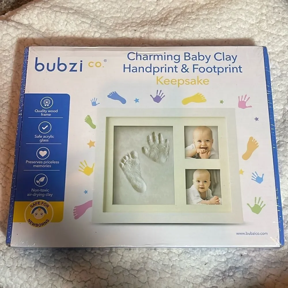 NEW Bubzi Co baby clay, handprint, and footprint keepsake